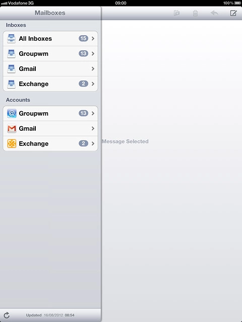 Press the new email message icon.