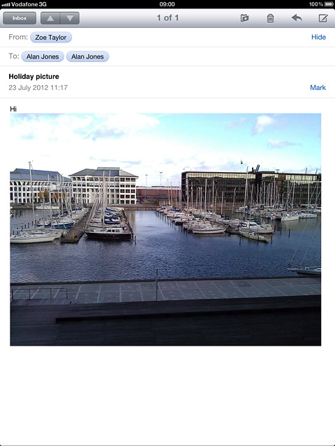 Press the reply icon.