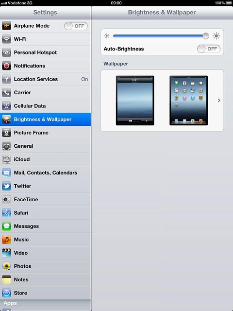 Press Brightness & Wallpaper.