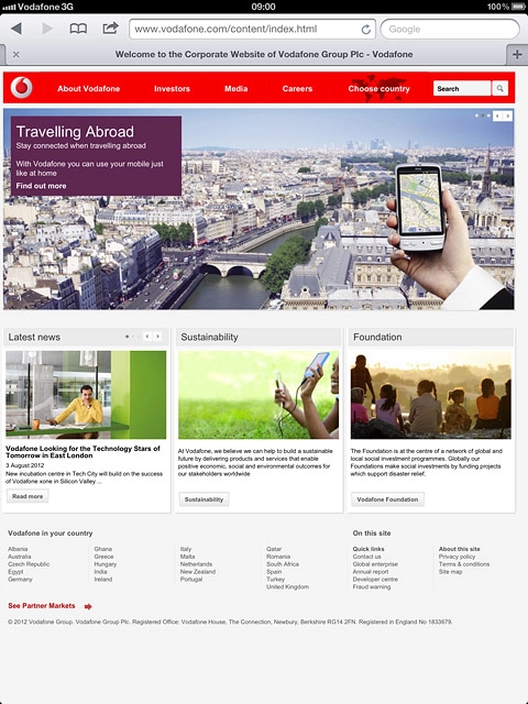 Press the menu icon.