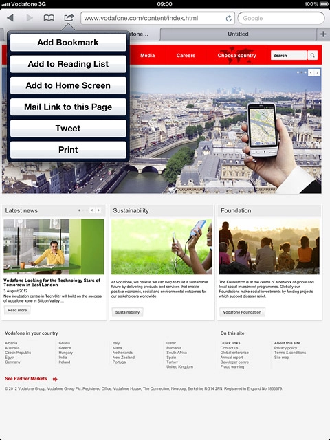 Press Add to Home Screen.