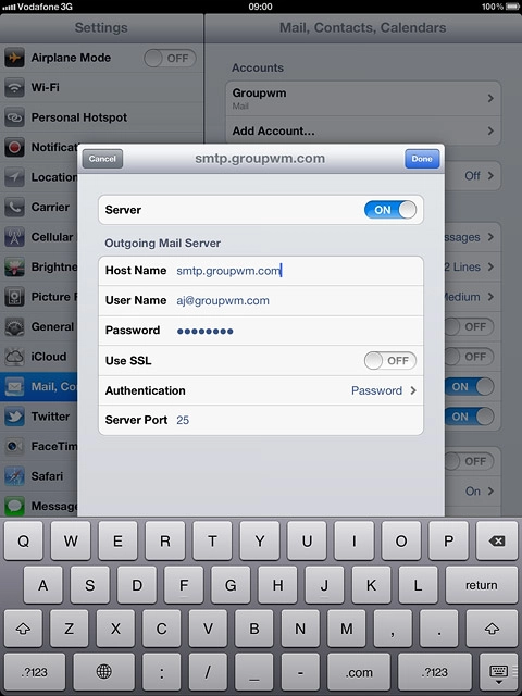 Press Authentication.