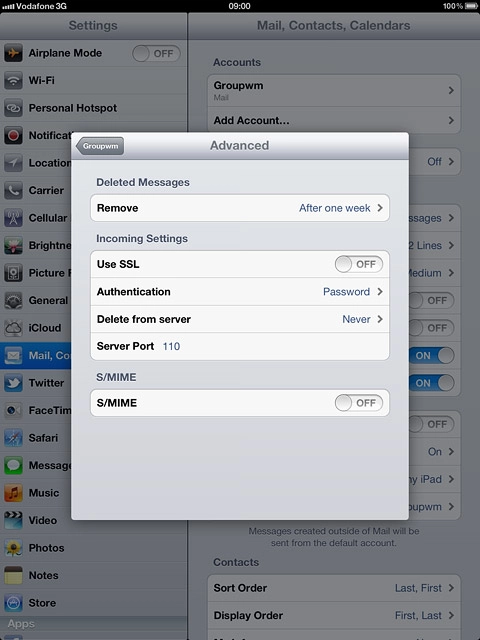 Press Authentication.