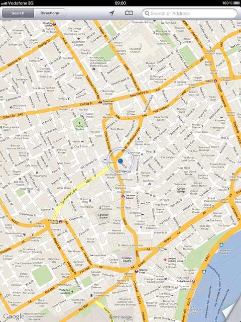 Press Search or Address.