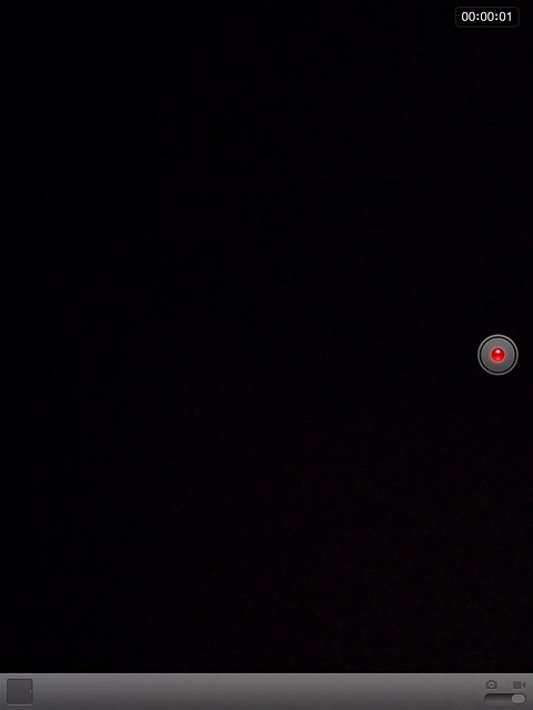 Press the record icon to stop the video recorder.The video clip is automatically saved.