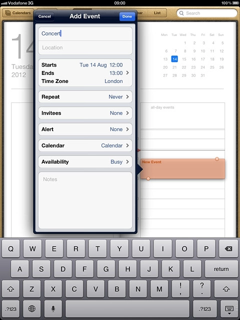 Key in a subject for the appointment.Follow the instructions on the display to key in more information, such as location, duration and reminder.Press Done.