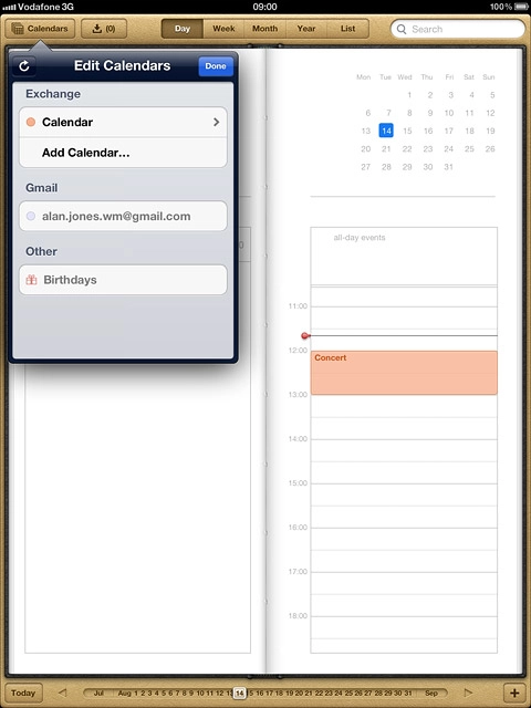 Press Add Calendar....Key in a name for the calendar.