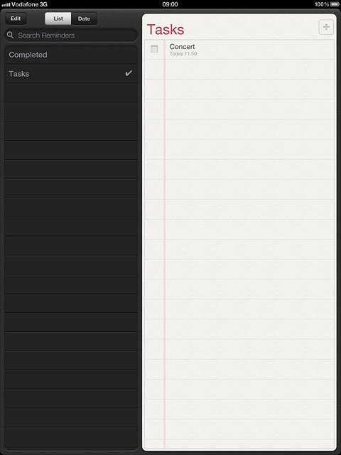 Press the required reminder.