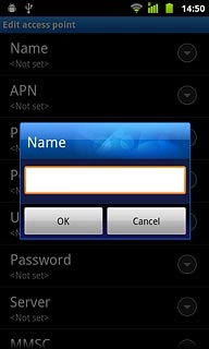 Key in Vodafone MMS and press OK.