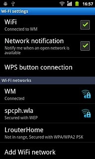 When the box next to the menu item is ticked (V), Wi-Fi is turned on.