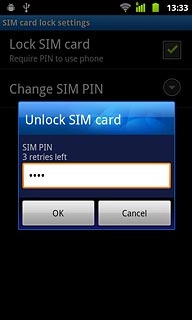 Key in your PIN and press OK.