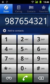 Key in the required number and press the call icon.