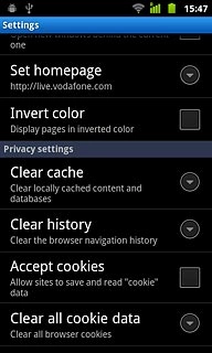 Press Clear all cookie data.