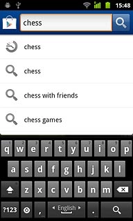 Key in the name of the required application and press the search icon.