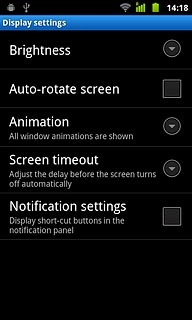 Press Screen timeout.