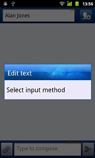 Press Select input method.