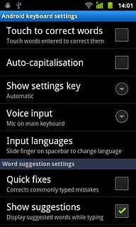 When the box next to the menu item is ticked (V), the function is turned on.