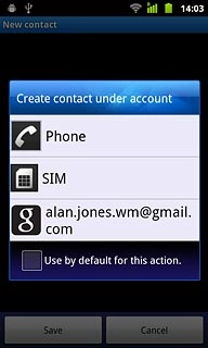 The steps below are based on the Phone phone book. If you select another phone book, there may be some differences in relation to these instructions.