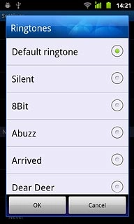 Press the different message tones to listen to them.