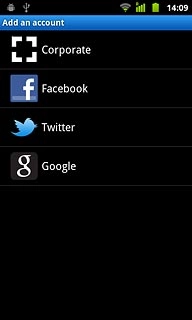 Press the required social network or the required email account.