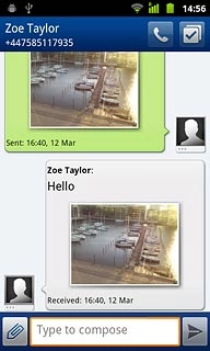 Press Type to compose.Write the text for your picture message.