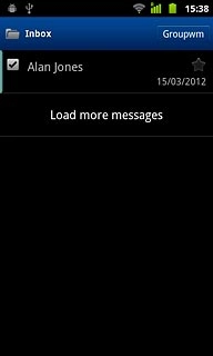 Press the required email message to read it.