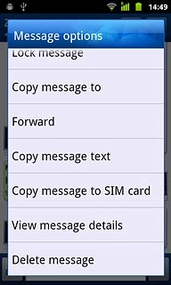 Press Delete message.