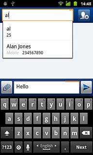 Press the required contact.