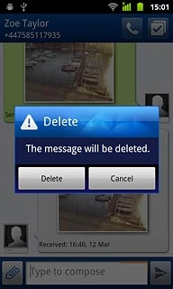 Press Delete to confirm.
