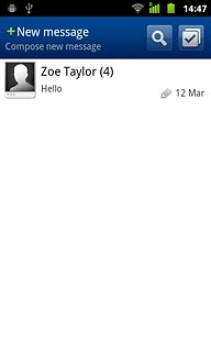 Press the required sender.