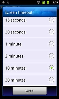 Press the required period.