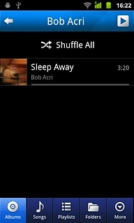 Press the required audio file.