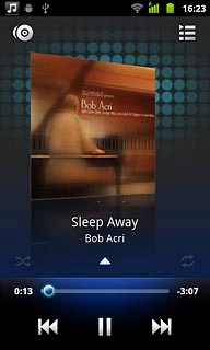 To go to the next audio file:Press arrow right.