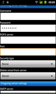 Press the drop down list below Security type.