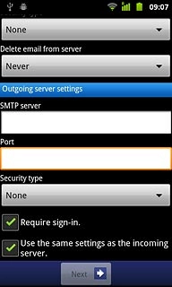 Press the drop down list below Security type.