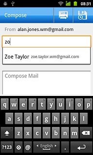Key in the first letters of the required contact.Matching contacts are displayed.Press the required contact.