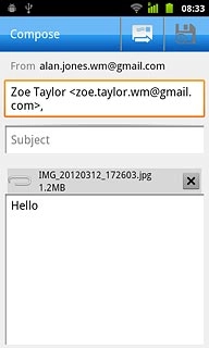 Press the send icon.