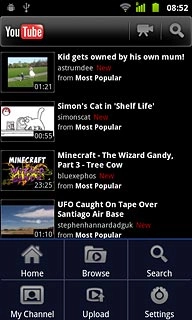 Press My Channel.Follow the instructions on the display to key in the required information and log on.