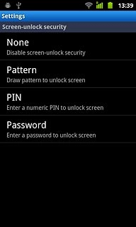 Key in the phone lock code.Press Pattern, PIN or Password.Follow the instructions on the display to change the phone lock code.