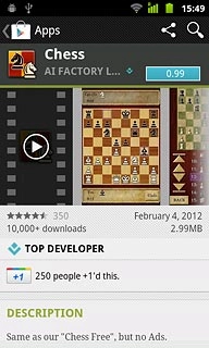 To buy an application:Press the price.