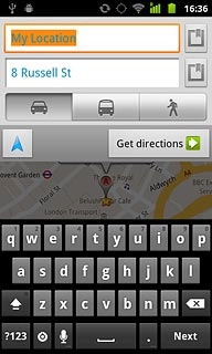 Press Get directions.