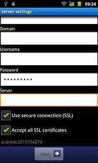 Press Accept all SSL certificates to turn the function on or off.
