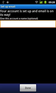 Press Done.Wait while your phone retrieves new email messages.