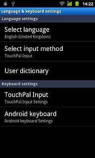 Press Select language.
