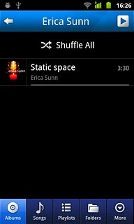 Press and hold the required audio file until a pop-up menu is displayed.