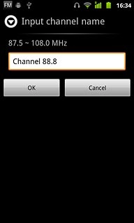 Key in the required channel name and press OK.
