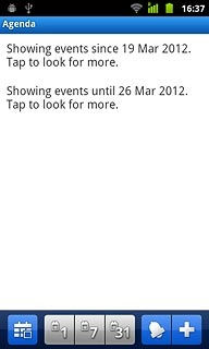 To go to list view:Press the list view icon (a bell).