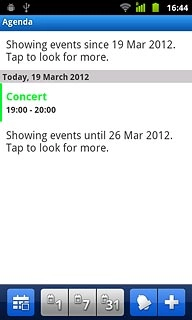 Press the list view icon (a bell).