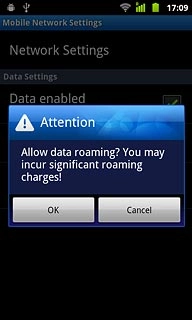 If required, press OK to confirm.