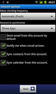 Press the drop down list below Amount to synchronise.